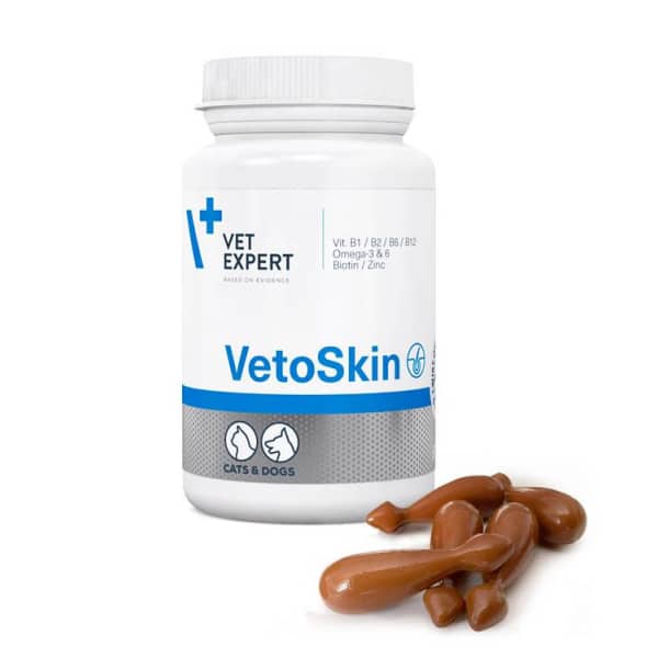 VetExpert VetoSkin kapsulas ādai un apmatojumam suņiem un kaķiem N90
